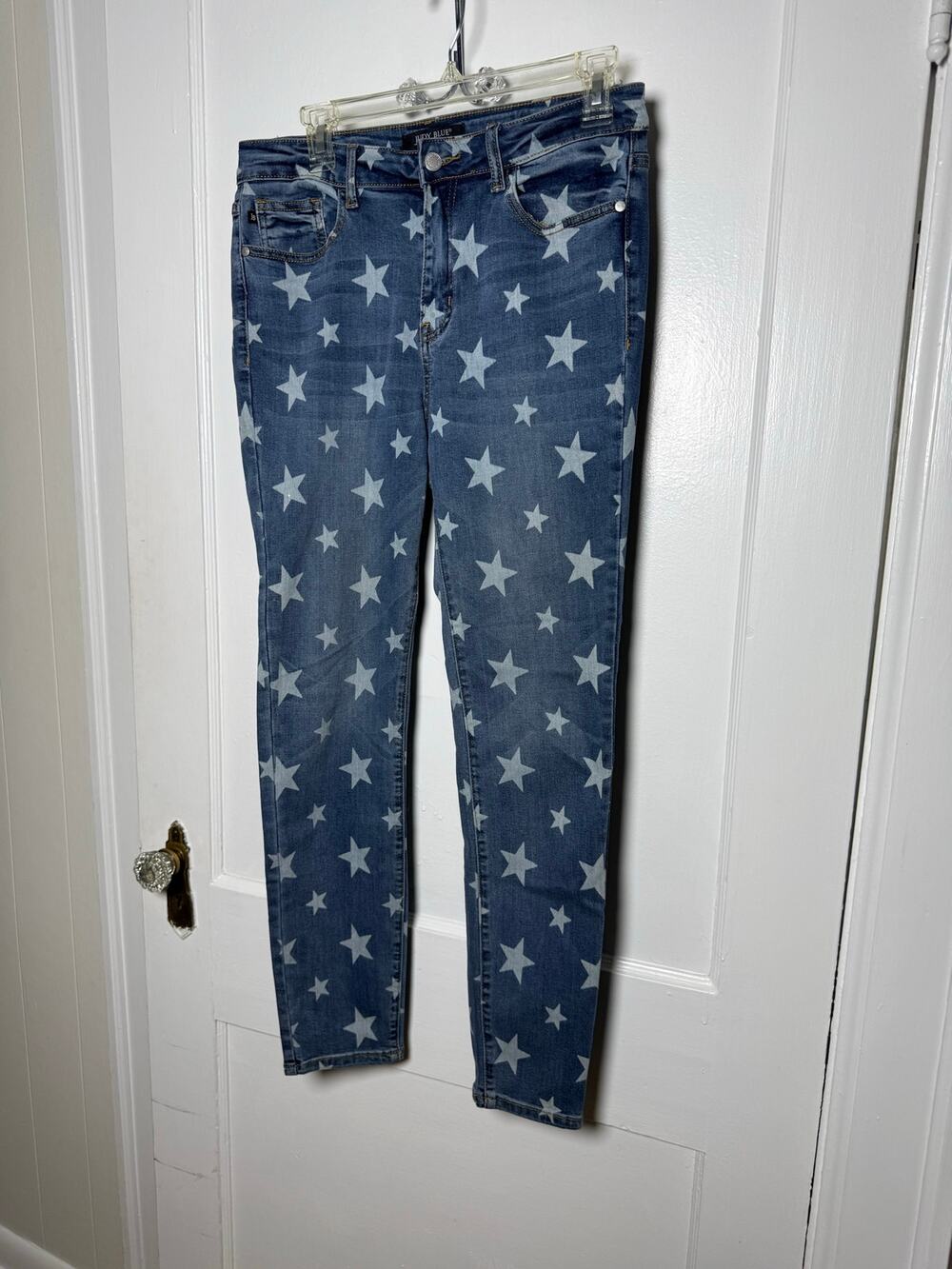 Judy Blue 29 Star Print Skinny Jeans Americana Western Patriotic Festival Denim